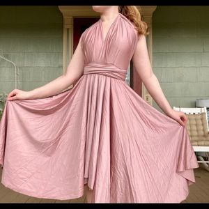 Rare Pink Butter by Nadia Infinity Wrap Dress!